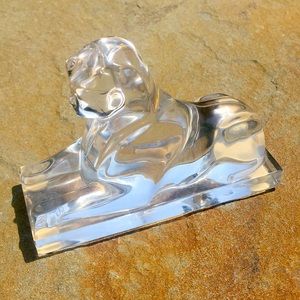 Baccarat French Crystal Figurine Paperweight Sphinx France